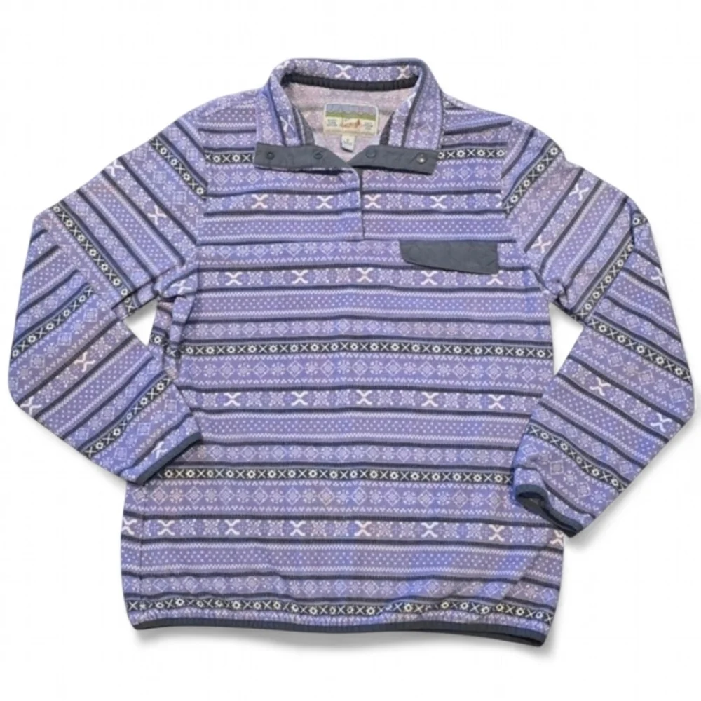 Jachs Cabin Pullover Fair Isle Apres Ski Size Small